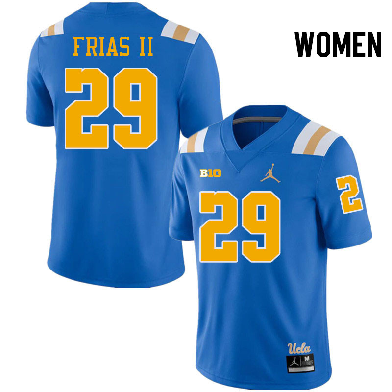 Women #29 Anthony Frias II UCLA Bruins College Football Jerseys Stitched-Royal